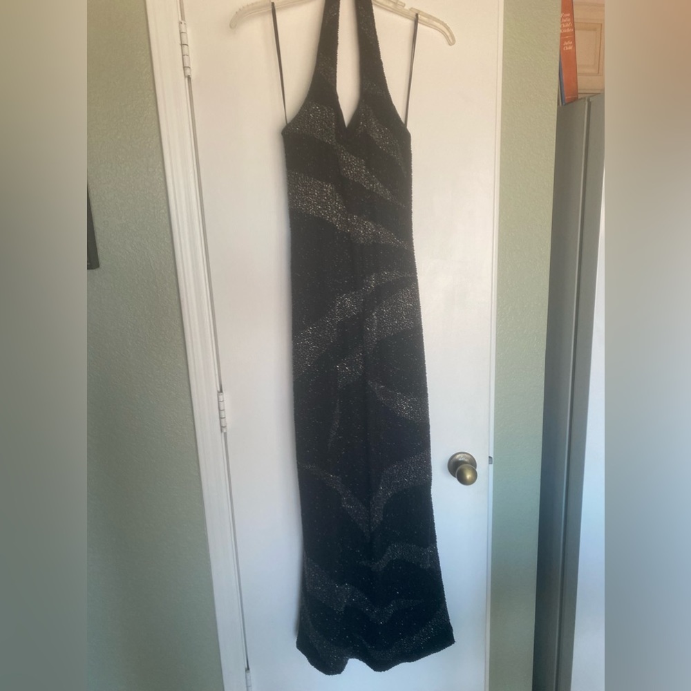 Black and Silver beaded dress